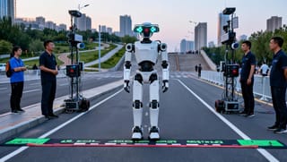 2026 北京亦庄人形机器人半马完成首场练习测试