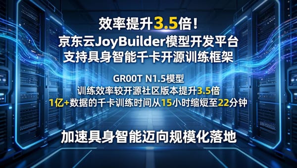 效率提升3.5倍！京东云率先支持具身智能千卡开源训练框架